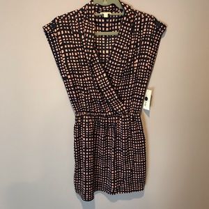 Maison Jules NWT Navy and peach dress
